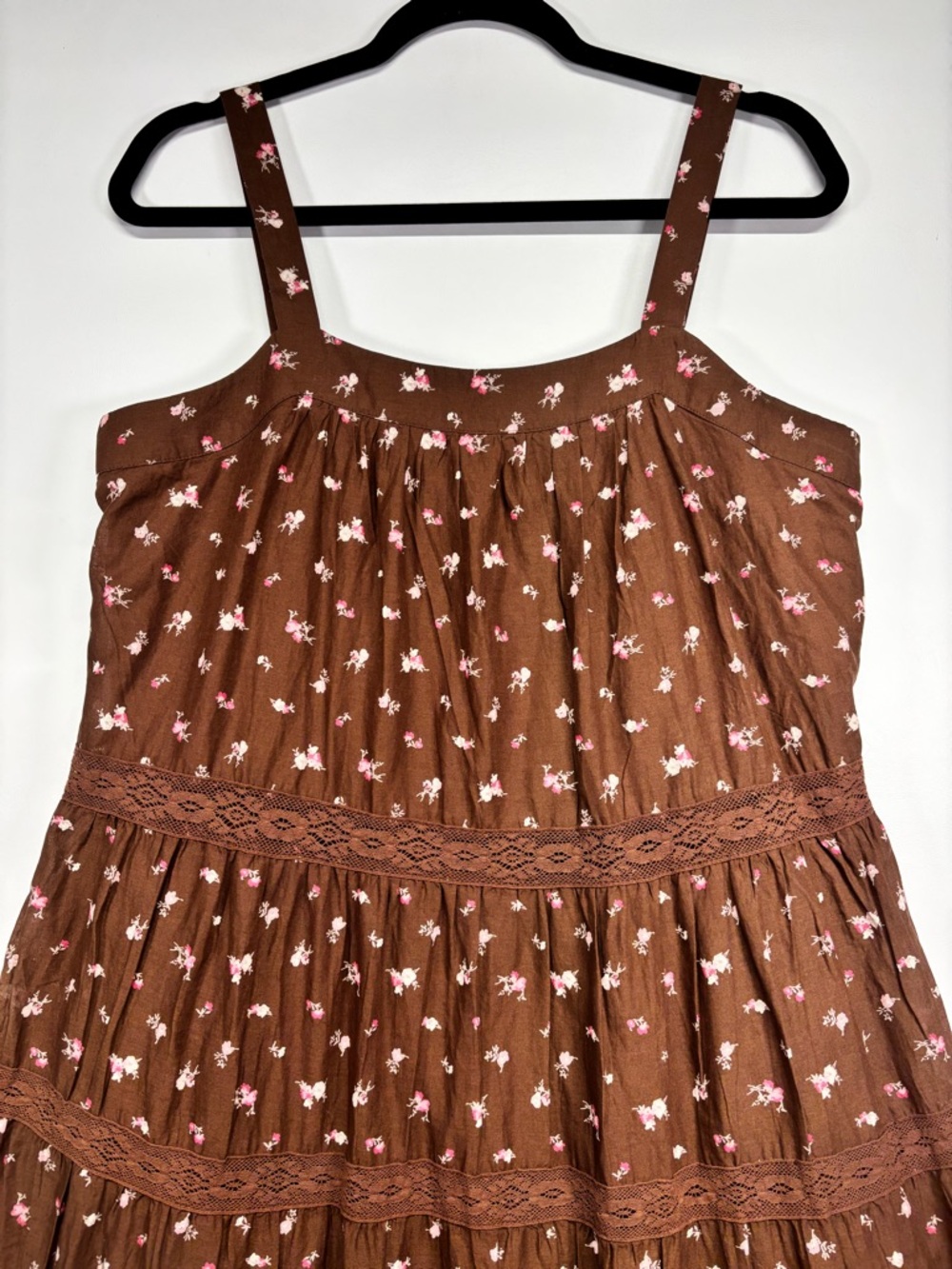 ✨Lucky Brand Women's Cotton Market Day Floral Tiered Dress Size M - Picture 6 of 16